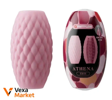 Мастурбатор Pretty Love Athena Eros двосторонній з рельєфом