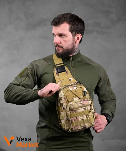 Тактическая нагрудная сумка Triada, нейлон Cordura 1000D, цвет Кайот