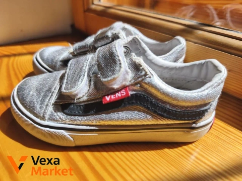 Кеды Vans серебристые для детей
