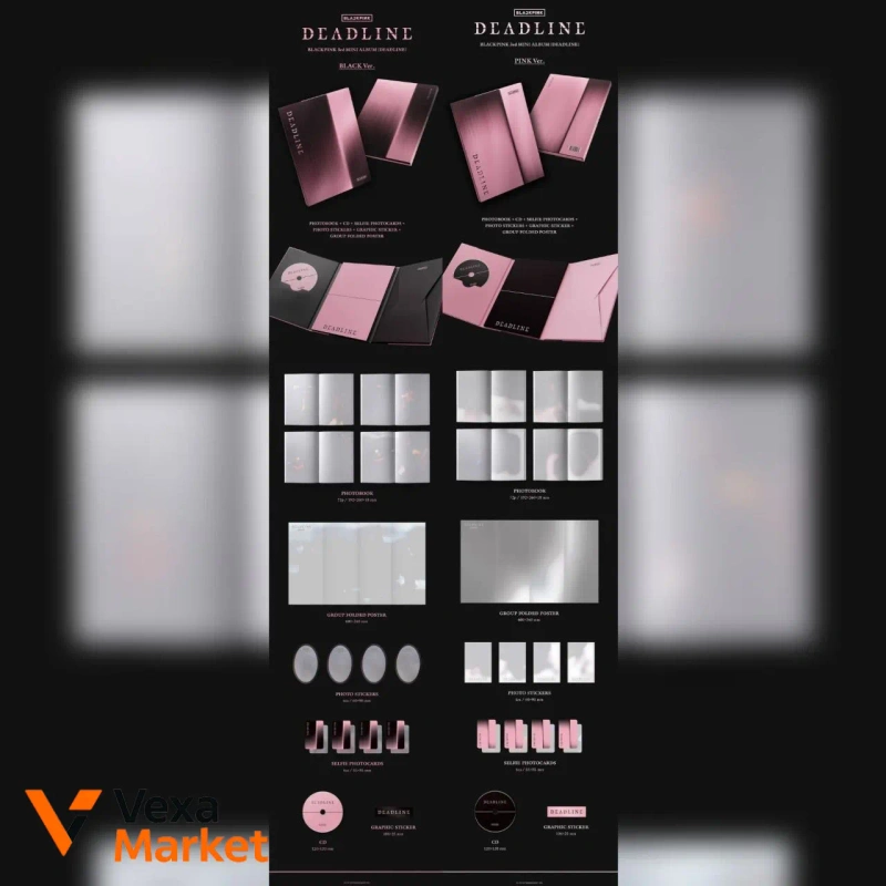BLACKPINK - DEADLINE Standard ver. Альбом (Black/Pink) — фото 6