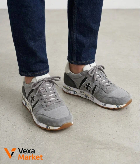 Premiata Eric 8316S Grey Suede Sneakers