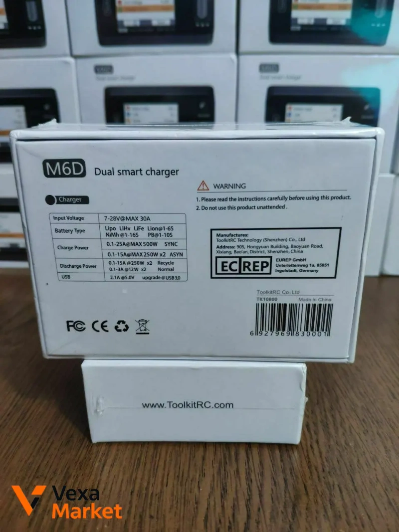 Зарядний пристрій ToolkitRC M6D та блок живлення Toolkitrc ADP100 — фото 2