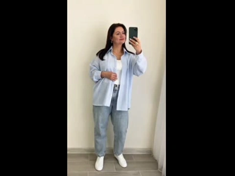 Льняная рубашка оверсайз