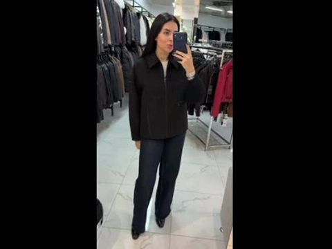 Укороченное пальто oversize из кашемира и шерсти