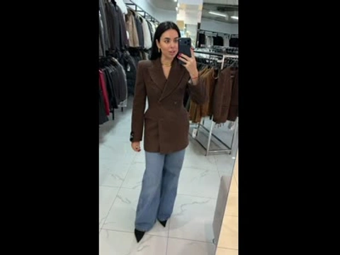 Укороченное шерстяное пальто люкс качества