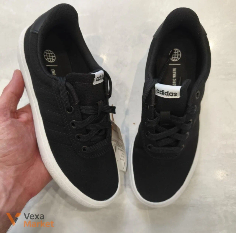 Adidas кроссовки текстильные черные 23 см — фото 4