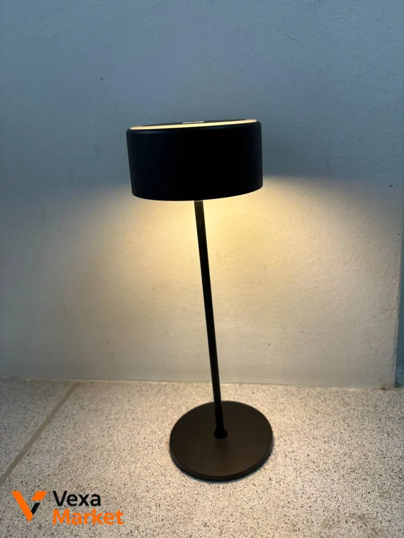 Акумуляторна настільна лампа TYEE LED Lamp чорна металева з регулюванням яскравості — фото 2