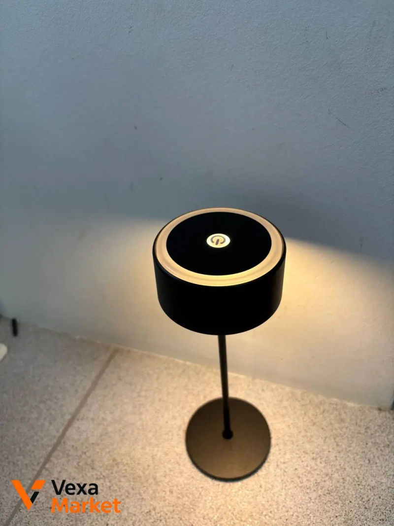 Акумуляторна настільна лампа TYEE LED Lamp чорна металева з регулюванням яскравості — фото 3