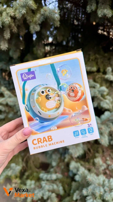 Автоматична машина для мильних бульбашок Qunpin Crab з музикою