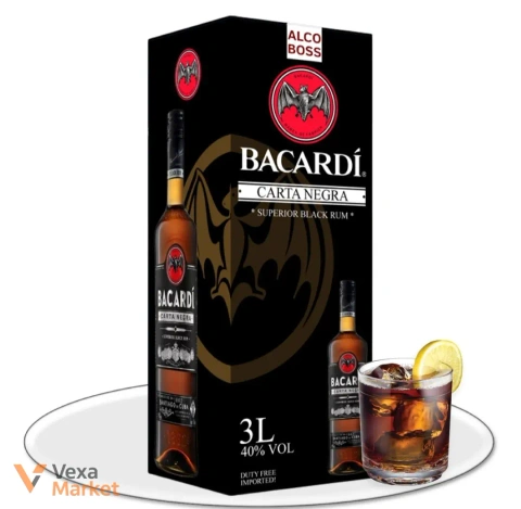 Bacardi Carta Negra Superior Black Rum 3L