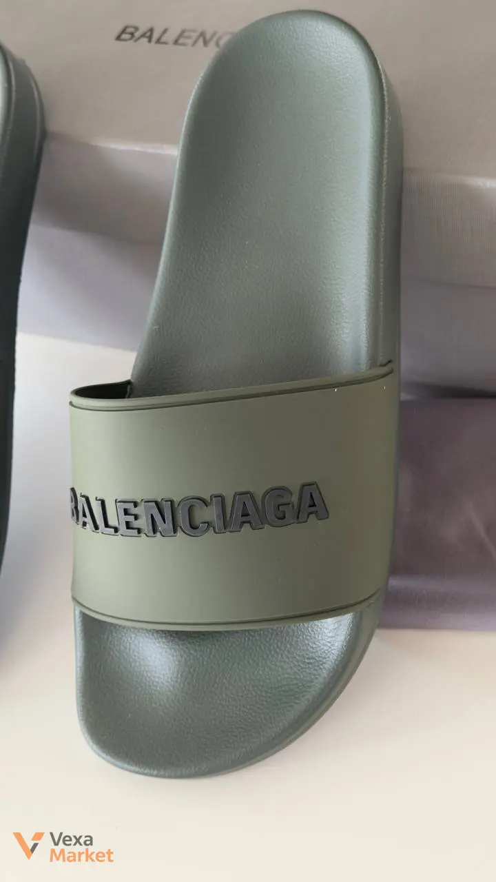 Balenciaga Шлепанцы хаки — фото 5