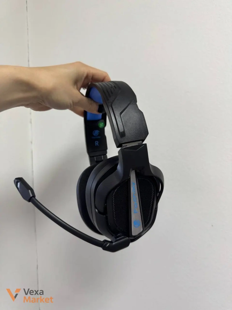 Беспроводные игровые наушники Fachixy FC-200 с подсветкой и микрофоном — фото 2