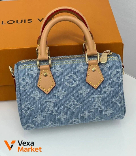 Блакитна джинсова сумочка Louis Vuitton LV mini
