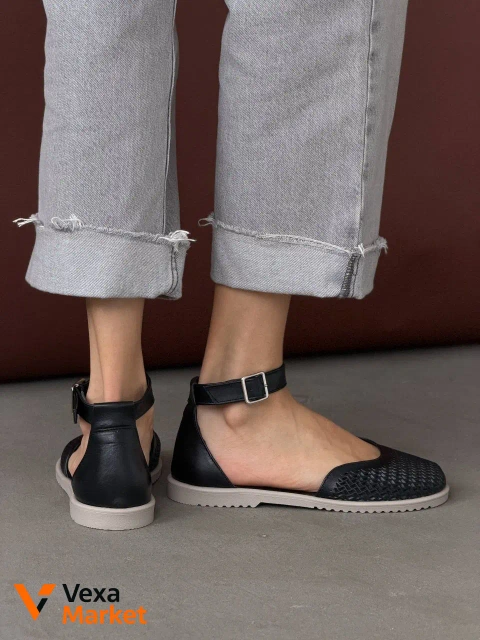 Босоніжки barefoot натуральна шкіра чорні