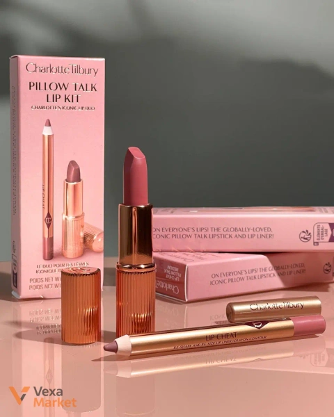 Charlotte Tilbury Pillow Talk Lip Kit - Помада и карандаш для губ Pillow Talk 2 Medium