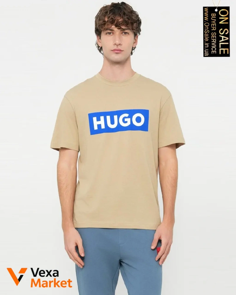 Чоловіча футболка Hugo з принтом — фото 2
