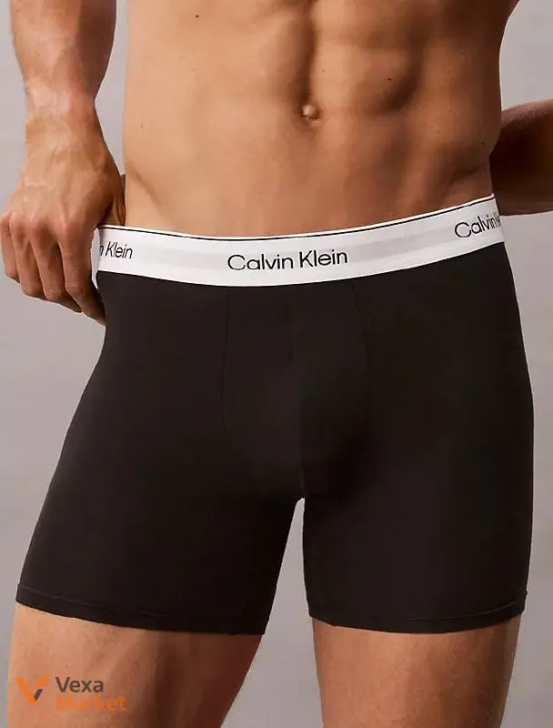 Чоловічі боксери Calvin Klein (3 шт) чорні, подовжені — фото 4