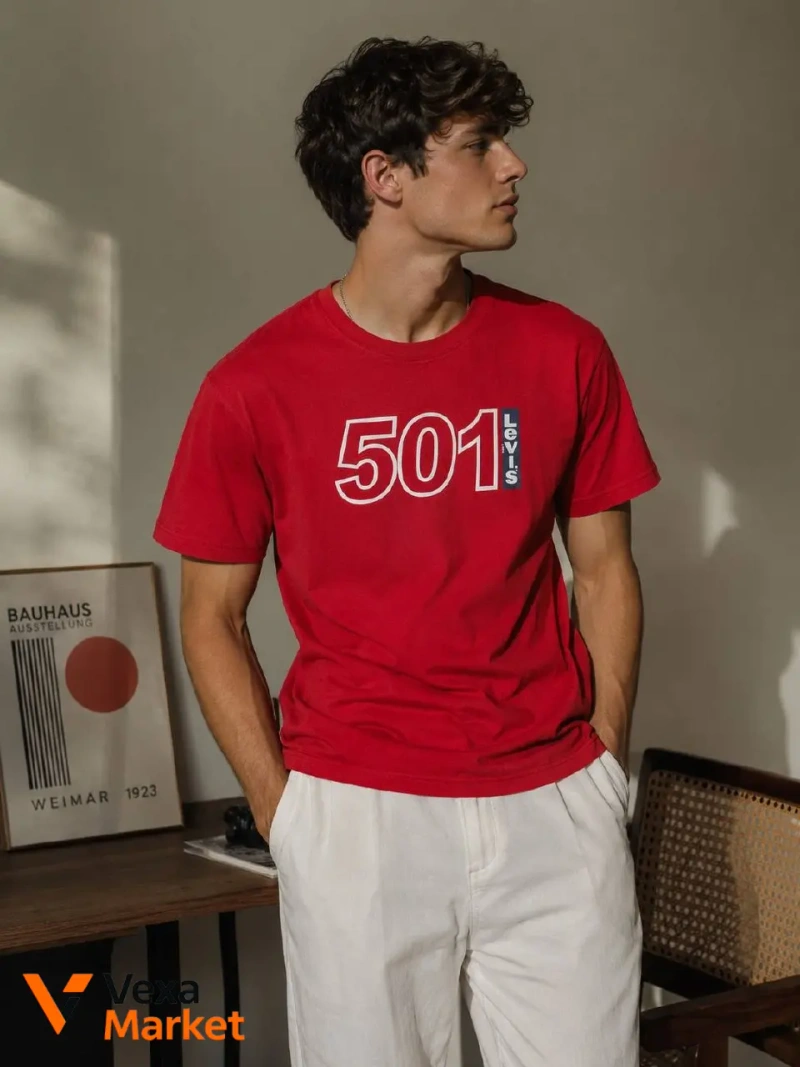 Чоловічі футболки Levi's 100% бавовна — фото 3