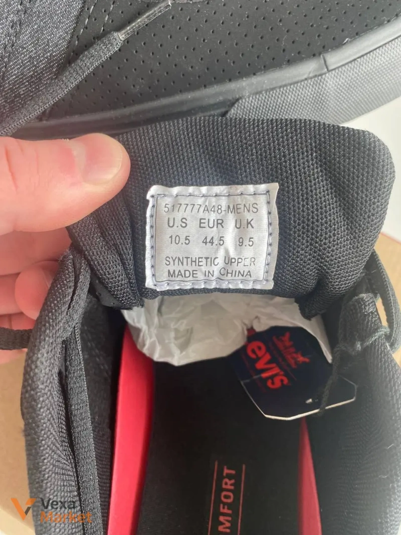 Чоловічі кеди Levi’s темно-сірі/чорні US 10.5 / EUR 44.5 — фото 3
