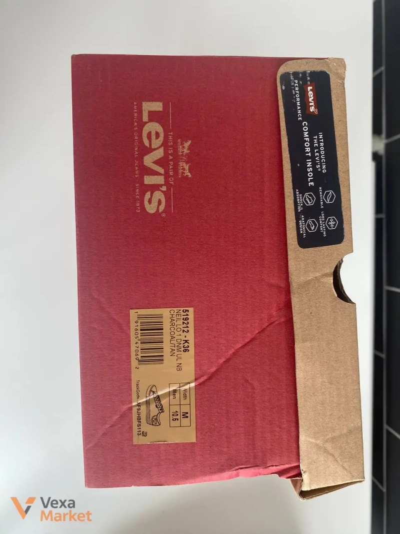 Чоловічі кеди Levi’s темно-сірі/чорні US 10.5 / EUR 44.5 — фото 4