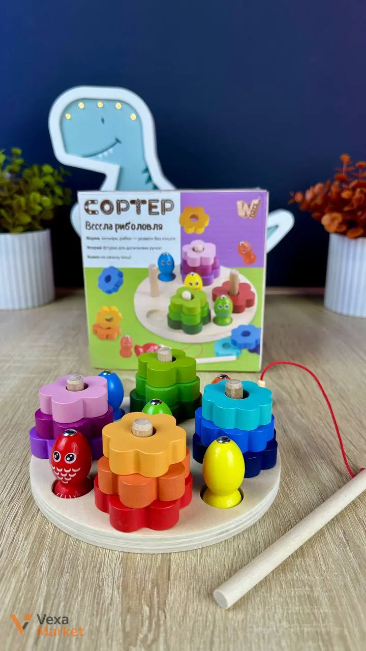 Дерев'яний сортер "Весела риболовля" WToys — фото 3