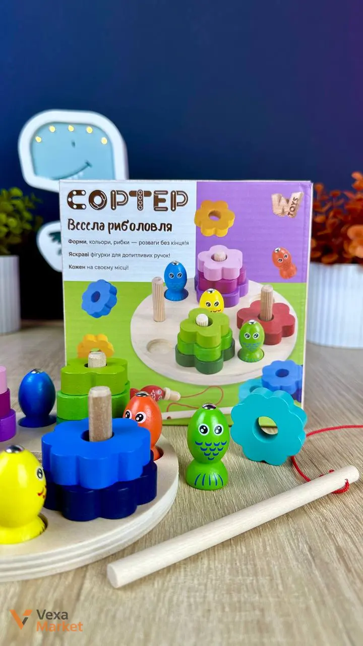 Дерев'яний сортер "Весела риболовля" WToys — фото 4