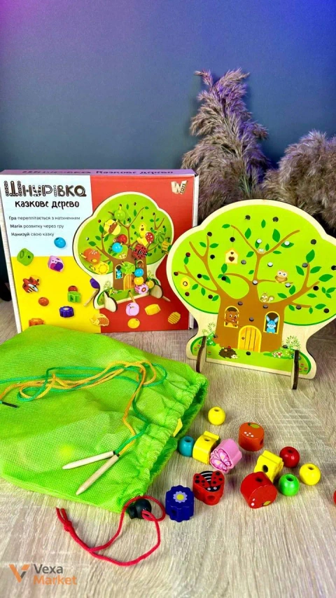 Деревянная развивающая игрушка "Сказочное дерево" для детей от "WToys"