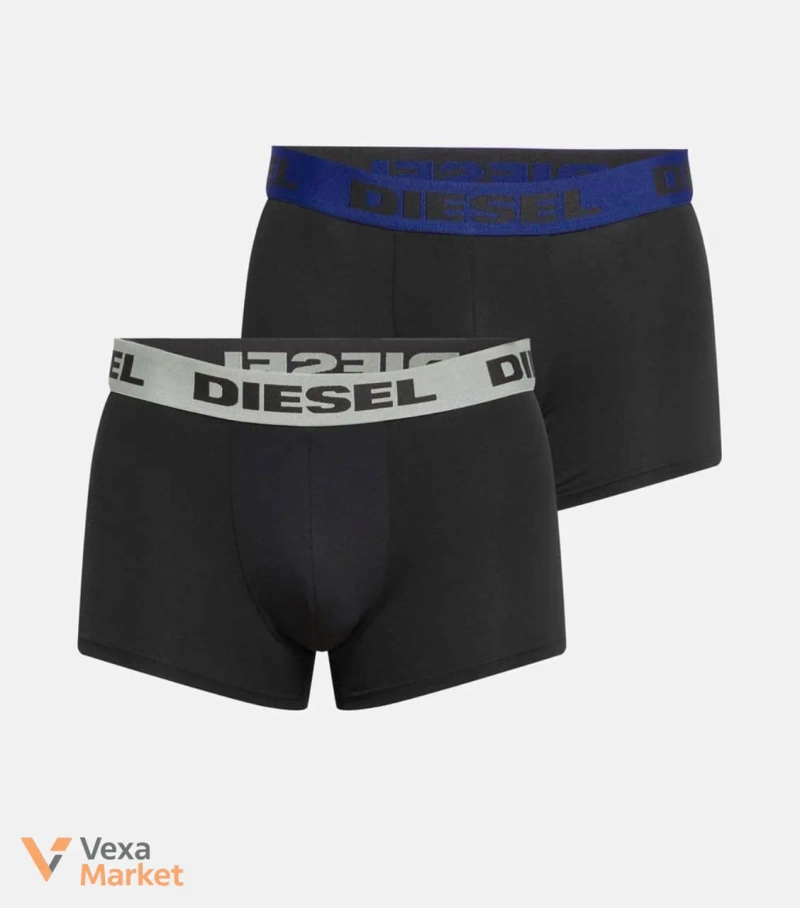 Diesel Комплект трусов мужских боксеры серые и черные S-XL — фото 6