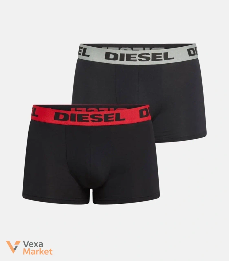 Diesel Комплект трусов мужских боксеры серые и черные S-XL — фото 7