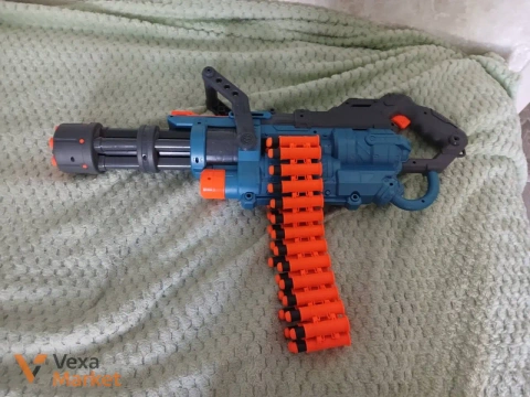 Дитячий іграшковий кулемет Бластер Turbo Attack Force BT320 з патронною стрічкою