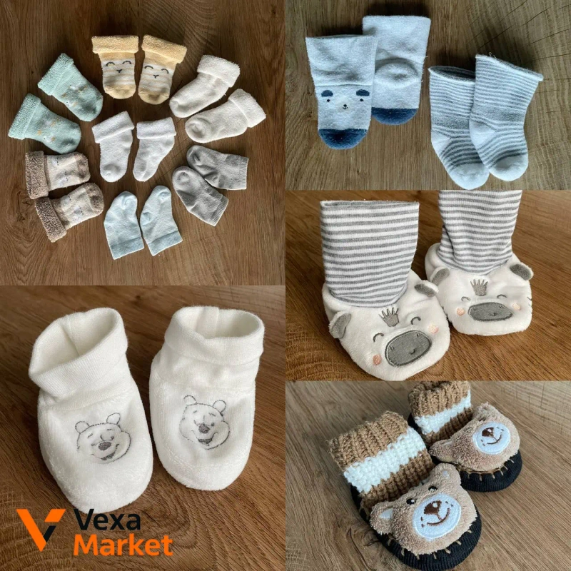 Дитячий одяг: сліпи, боді, штани, шкарпетки, шапочки, спальники (50-62 см) — фото 6