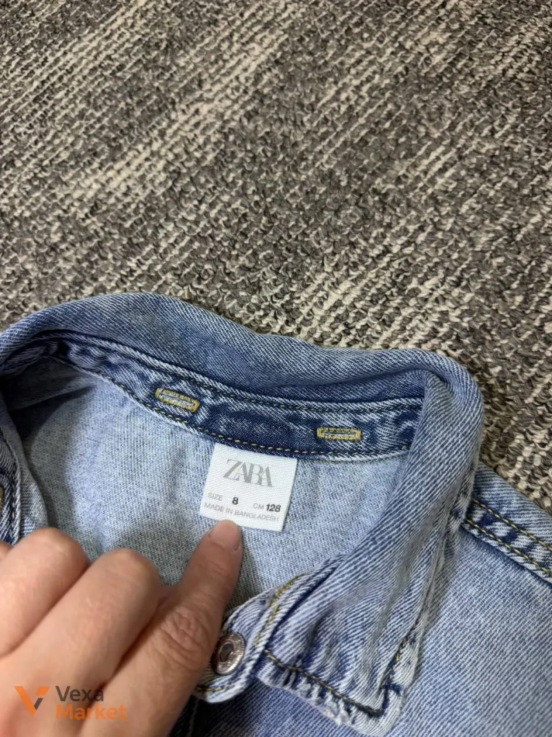 Джинсова сорочка Zara для хлопчика 7-8 років (128 см) — фото 4