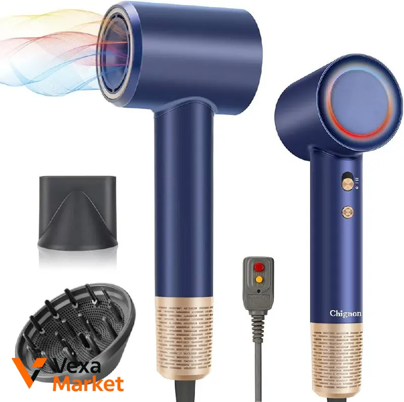 Фен для волосся Chignon High Speed, іонний, безщітковий двигун 110000 об/хв, 1600 Вт — фото 4