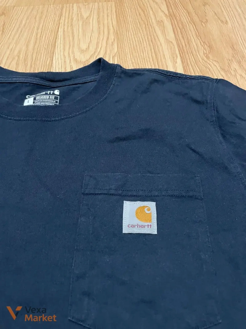 Футболка Carhartt з кишенею темно-синя, розмір L — фото 2