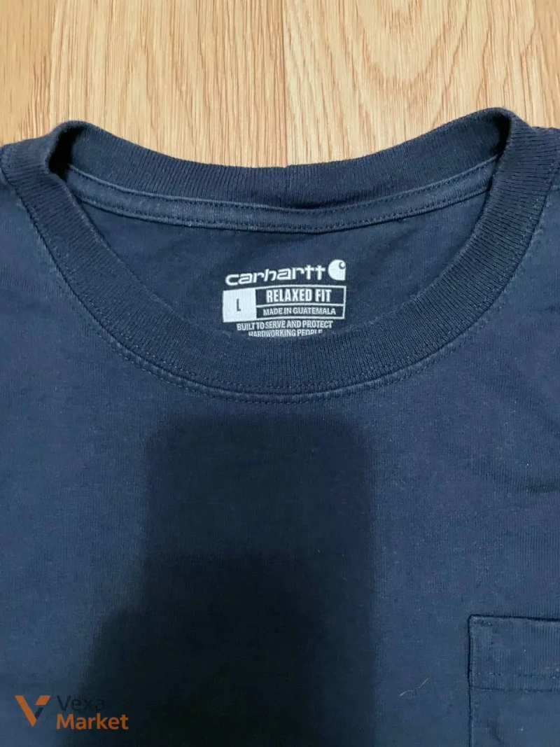 Футболка Carhartt з кишенею темно-синя, розмір L — фото 3
