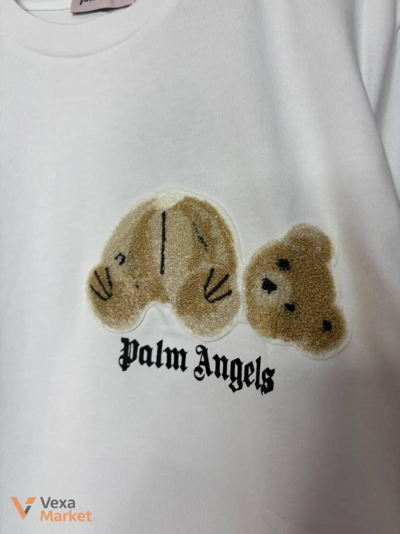 Футболка Palm Angels оверсайз з принтом ведмедя — фото 7