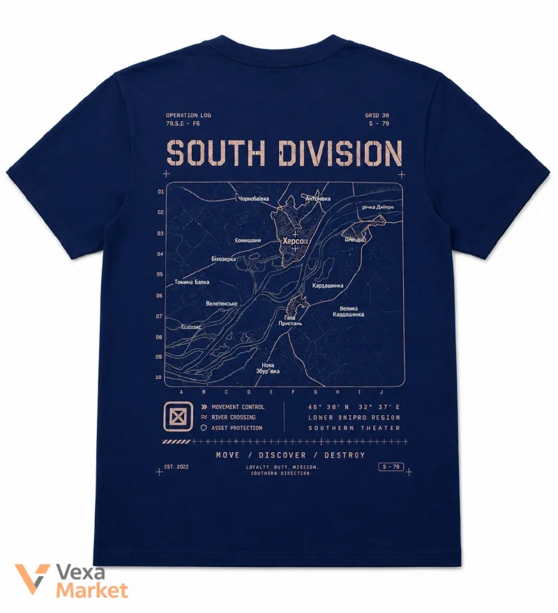 Футболка "Південна Дивізія" Темно-синя S–2XL — фото 2