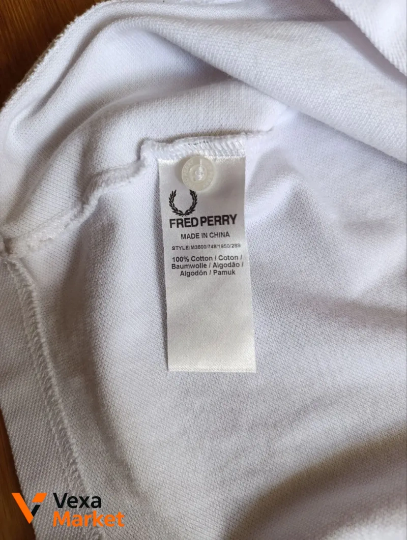 Футболка поло Fred Perry M-L біла — фото 3