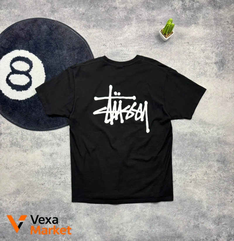 Футболка Stussy чорна розмір L — фото 5