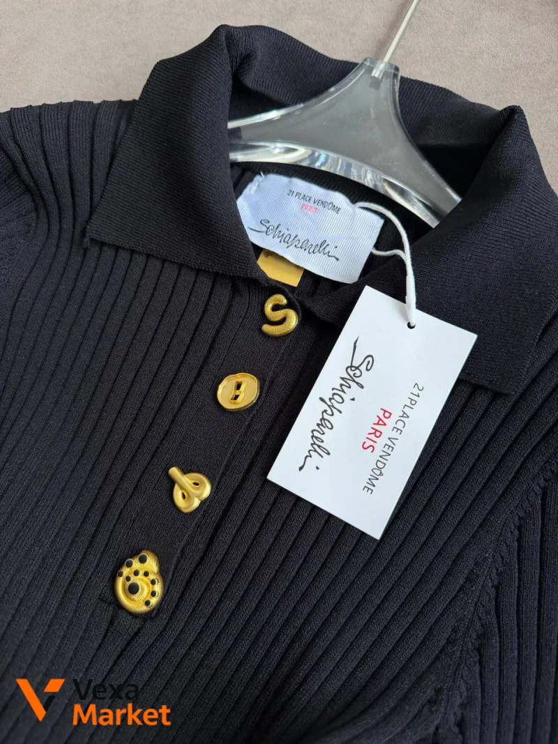 Футболка в рубчик Schiaparelli універсального розміру — фото 5