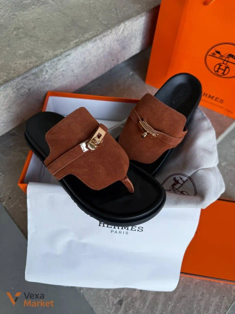 Hermès Empire Sandal Brun Amourette замшевые женские сандалии