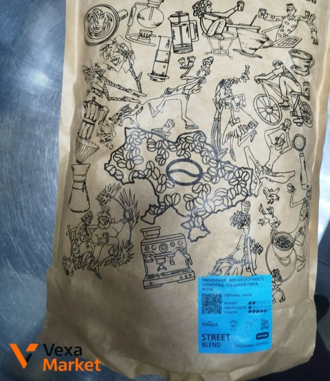 Кава в зернах митої обробки Street Blend від обсмажчика 2200г