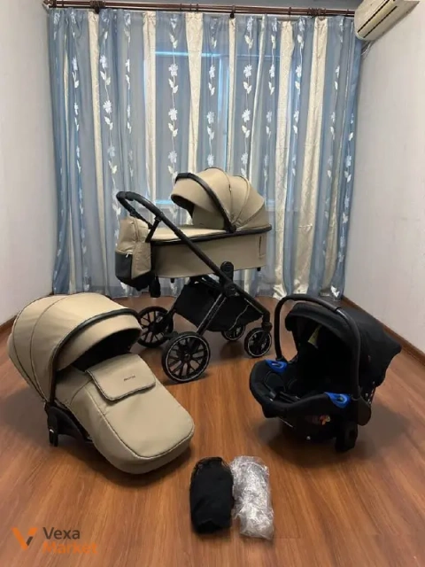 Коляска El Camino Prestige 2в1 (3в1) бежевая