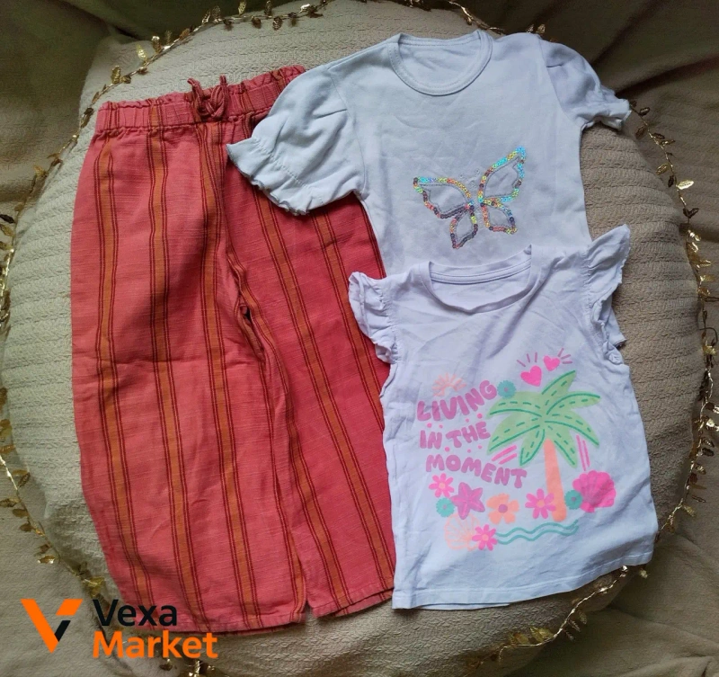 Комплект детской одежды: шорты, футболки, костюм (4-5 лет) — фото 3