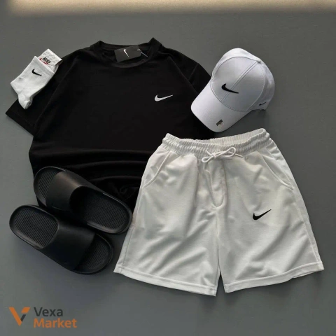 Комплект одежды Nike футболка, шорты, кепка, носки, шлепанцы