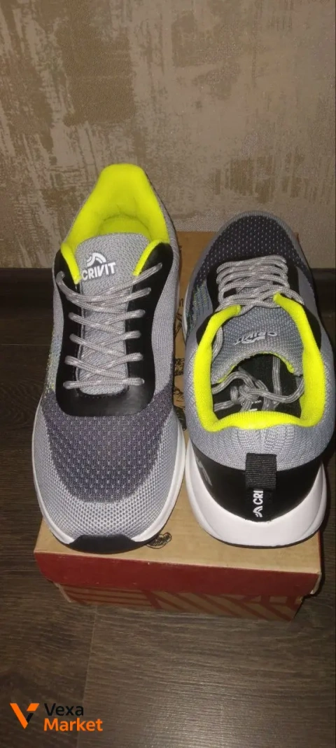 Кросівки Crivit 42-42.5 сірі з жовтим