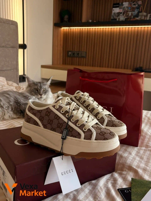 Кросівки Gucci GG Supreme бежеві