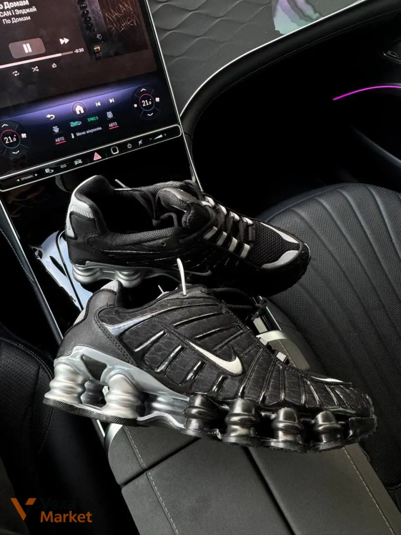 Кросівки Nike Shox TL Black/Grey — фото 2