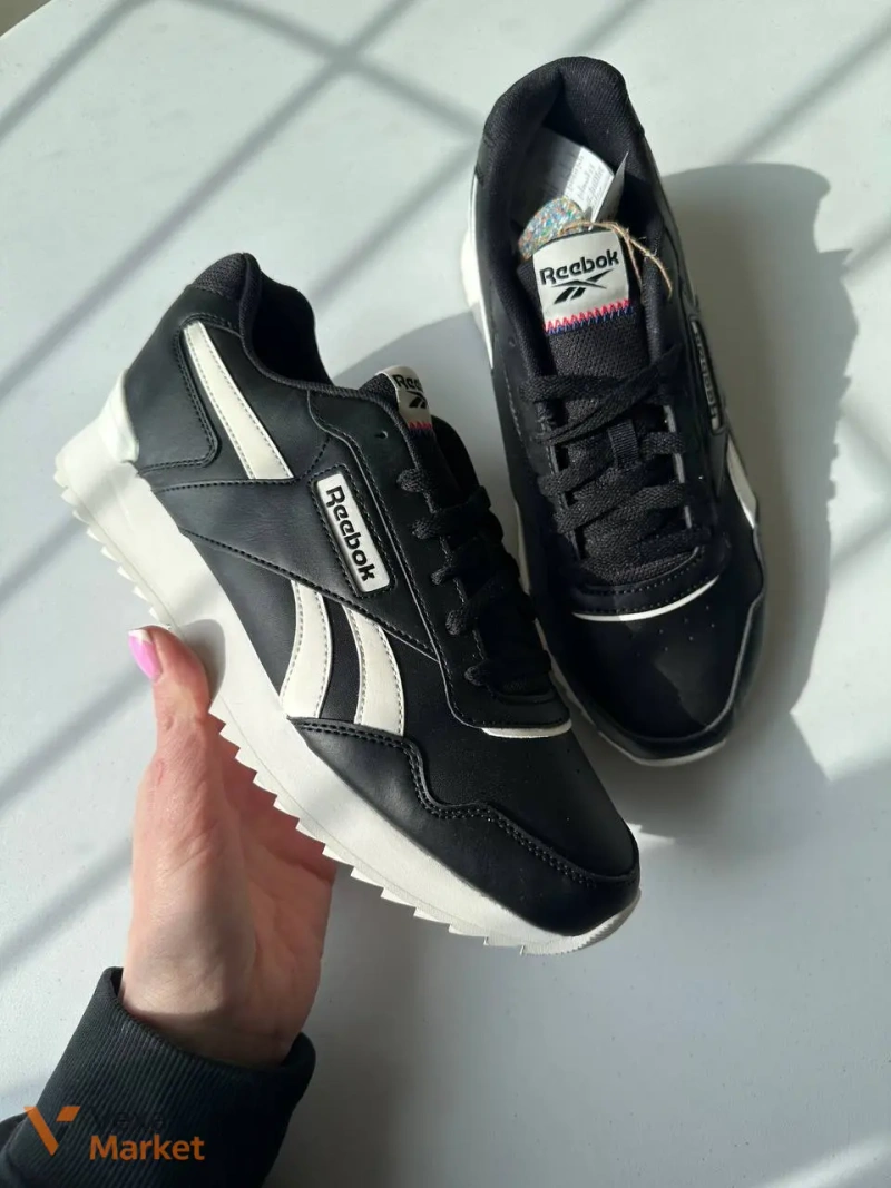 Кросівки Reebok Classic чорні екошкіра — фото 4