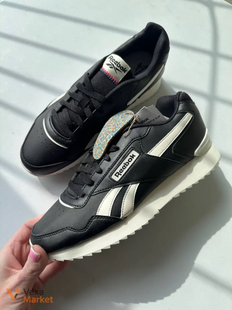 Кросівки Reebok Classic чорні екошкіра — фото 5